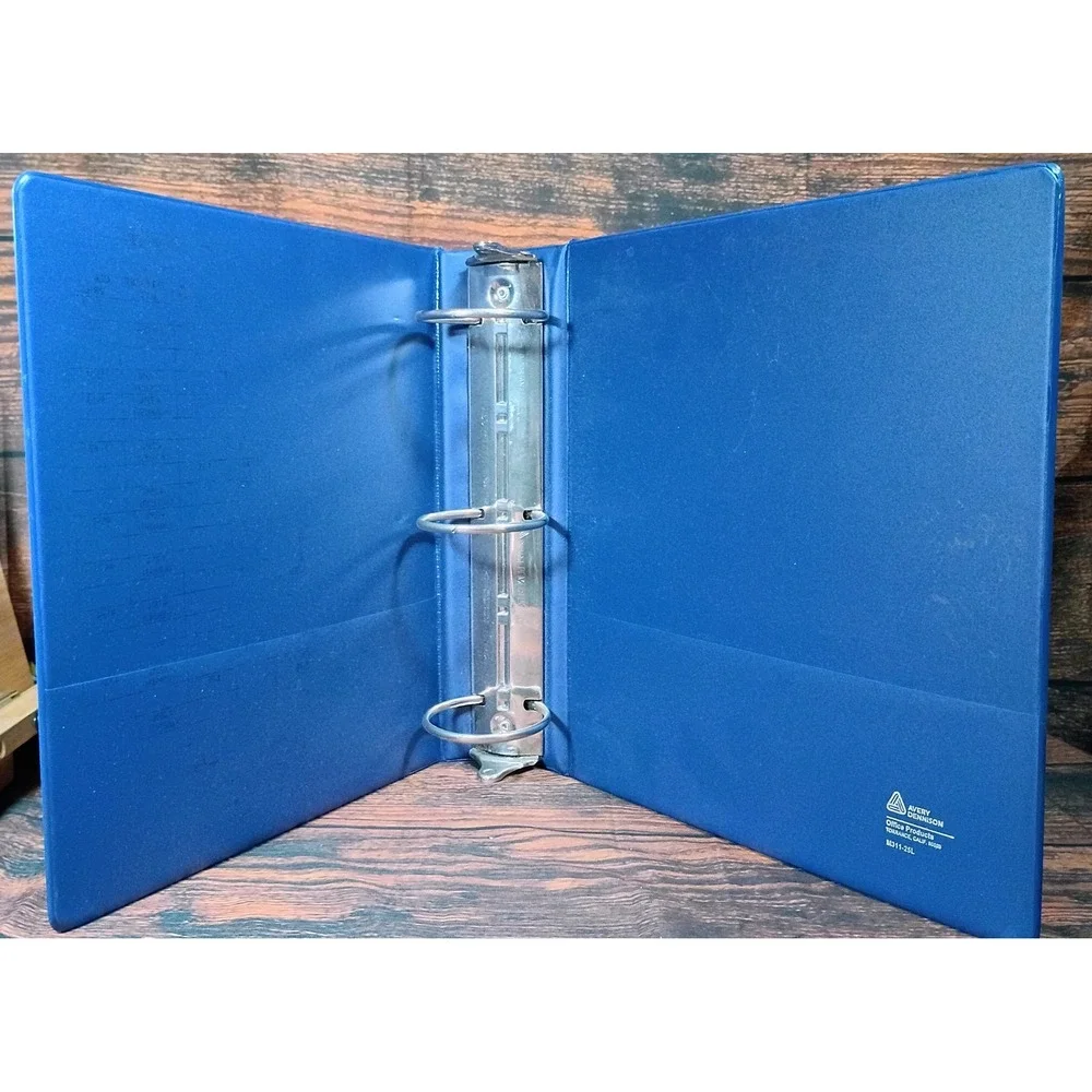 Avery Dennison Blue 3 Ring Binder 3 Inch Round Ring Office School M311-25L